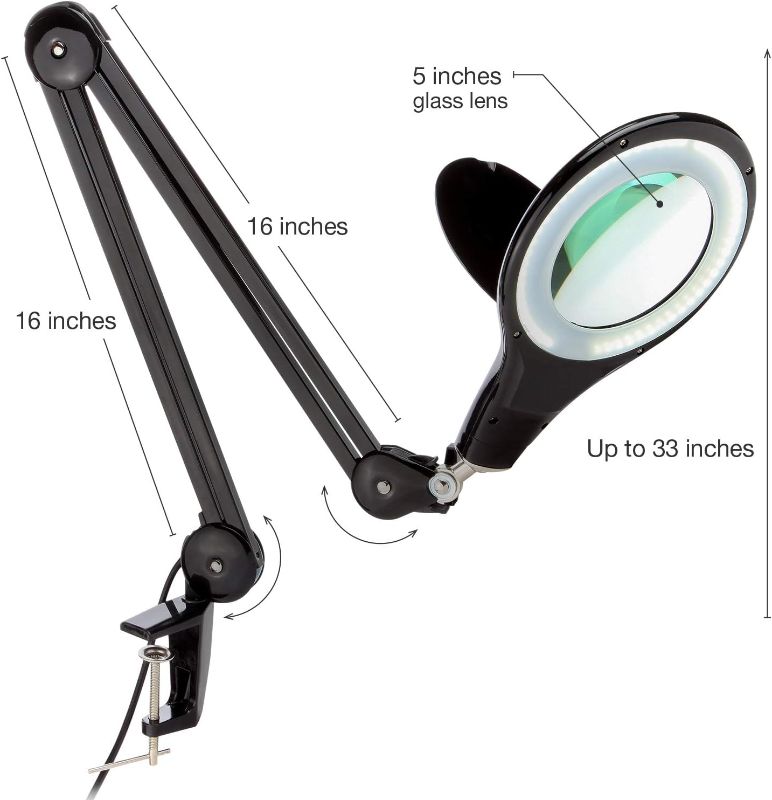 Photo 1 of [FOR PARTS]
Brightech LightView PRO Magnifying Desk Lamp, 2.25x Light Magnifier