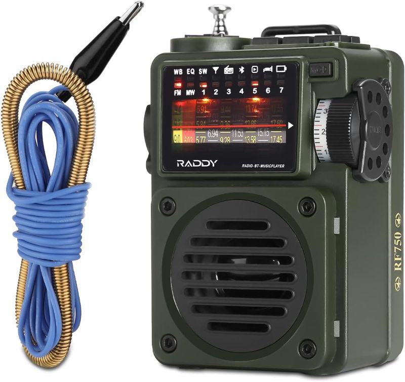 Photo 1 of Raddy RF750 Portable Shortwave Radio AM/FM/SW/WB Receiver with Bluetooth and NOAA Alerts 