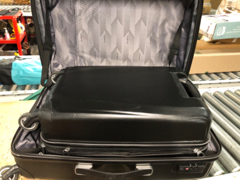 Photo 3 of ( MINOR SCRATCHES) - STOCK PHOTO FOR SAMPLE ONLY - Samsonite Saire LTE Softside Expandable Luggage with Spinners, Black, 2PC SET (Carry-on/Medium) 