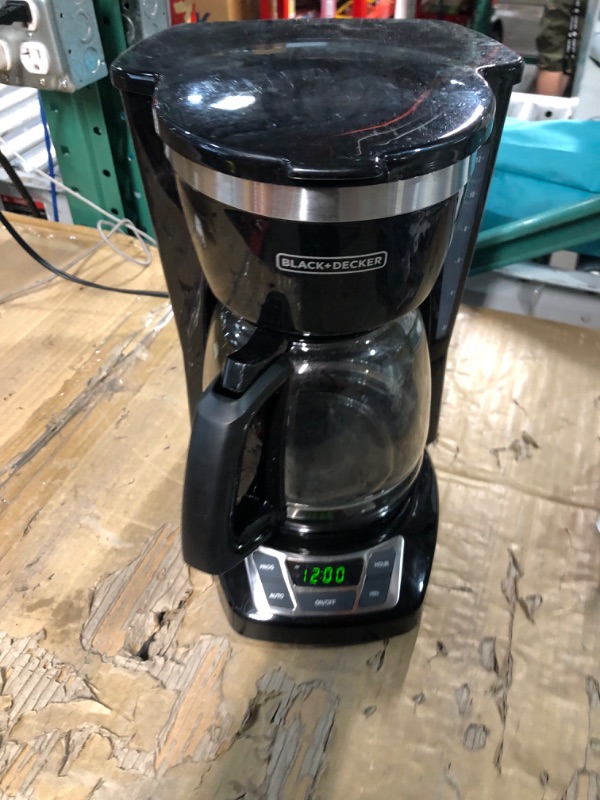 Photo 3 of **PARTS ONLY** Black+Decker CM1160B 12-Cup Programmable Coffee Maker, Black/Stainless Steel