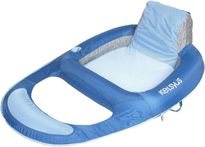 Photo 1 of (stock photo for sample only) - Kelsyus Spring Float Pool Lounger Chair, Light Blue