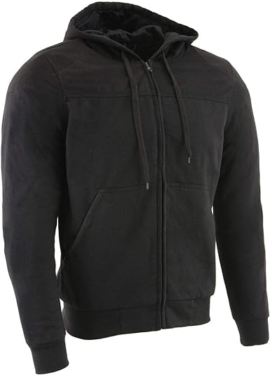 Photo 1 of Milwaukee Leather MPM1788 Men's Black CE Approved Armored Riding Hoodie with Aramid by DuPont Fibers