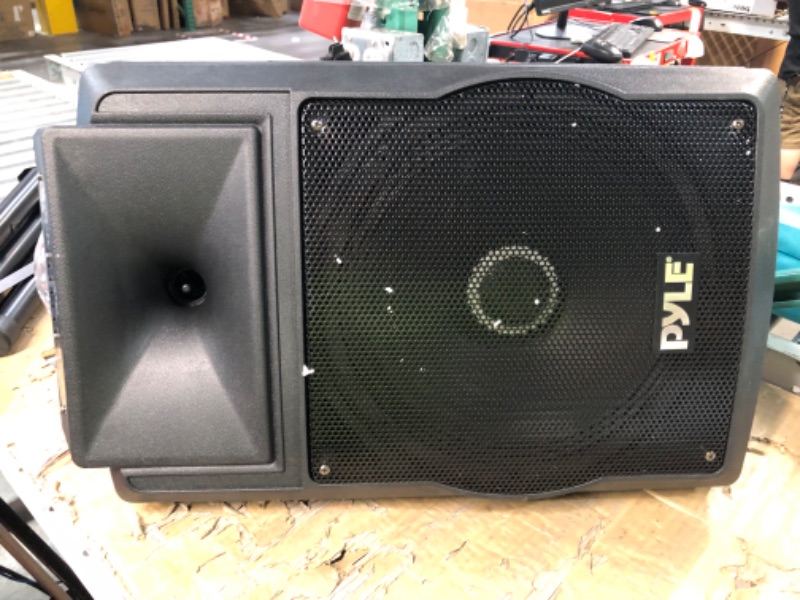 Photo 7 of Wireless Portable PA Speaker System - 700 W Battery Powered Rechargeable Sound Speaker and Microphone Set with Bluetooth MP3 USB Micro SD FM Radio AUX 1/4" DJ lights 