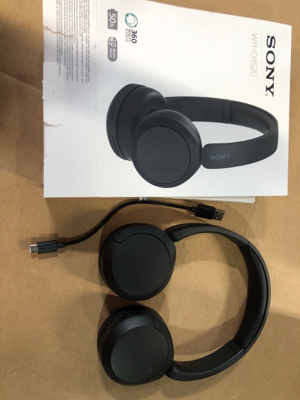 Photo 2 of (PARTS ONLY) Sony WH-CH520 Wireless Headphones Bluetooth Headset Black 