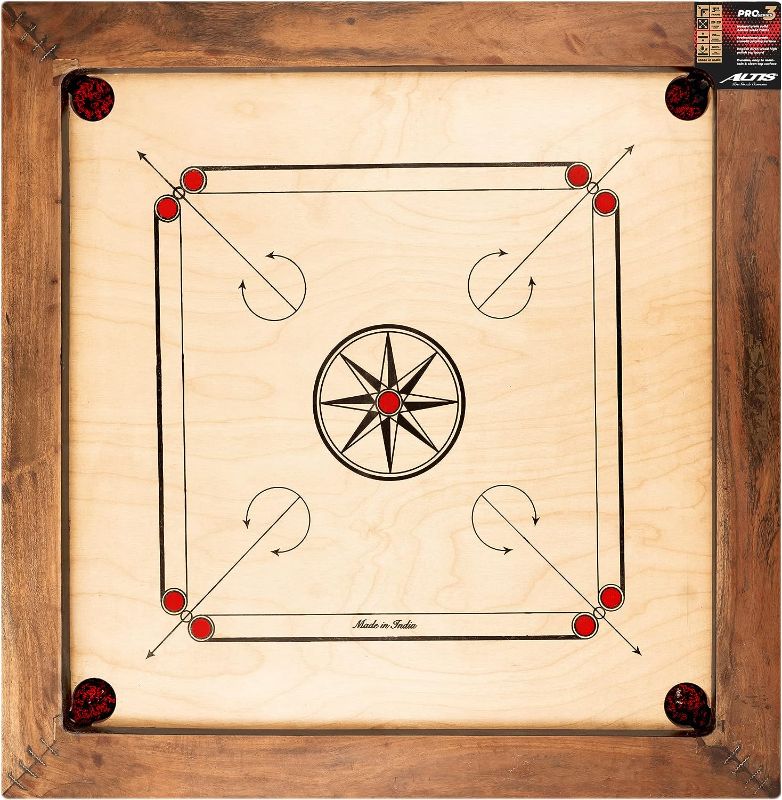 Photo 1 of ***CARRYING CASE AND BOARD DAMAGED - SEE PICTURES***
Altis Pro Series Carrom Board Game Tournament Edition Full Size 36 X 36 Inches Playing Area