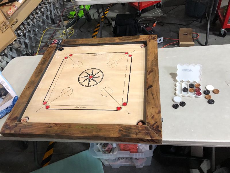 Photo 7 of ***CARRYING CASE AND BOARD DAMAGED - SEE PICTURES***
Altis Pro Series Carrom Board Game Tournament Edition Full Size 36 X 36 Inches Playing Area