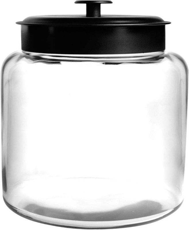 Photo 1 of **VERY MINOR DENT ON THE LID**
Anchor Hocking 1.5 Gallon Montana Glass Jar with Lid