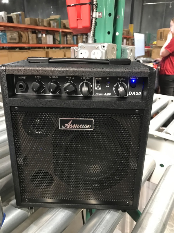 Photo 4 of * powers on * unable to test further *
Asmuse Electric Drum Amp, Portable 25W Practice Drum Amplifier Speaker with AUX Input, 