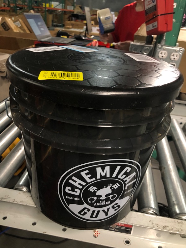 Photo 3 of Chemical Guys ACC161 Heavy Duty Smoked Obsidian Black Detailing Bucket (4.5 Gal) and Bucket Lid (For Car Wash, Boat, Truck, RV, Fishing & More)