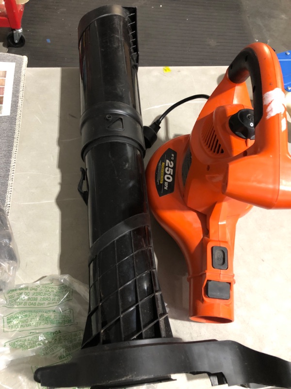 Photo 2 of * item used * item incomplete * 
BLACK+DECKER Leaf Blower & Leaf Vacuum, 3-in-1