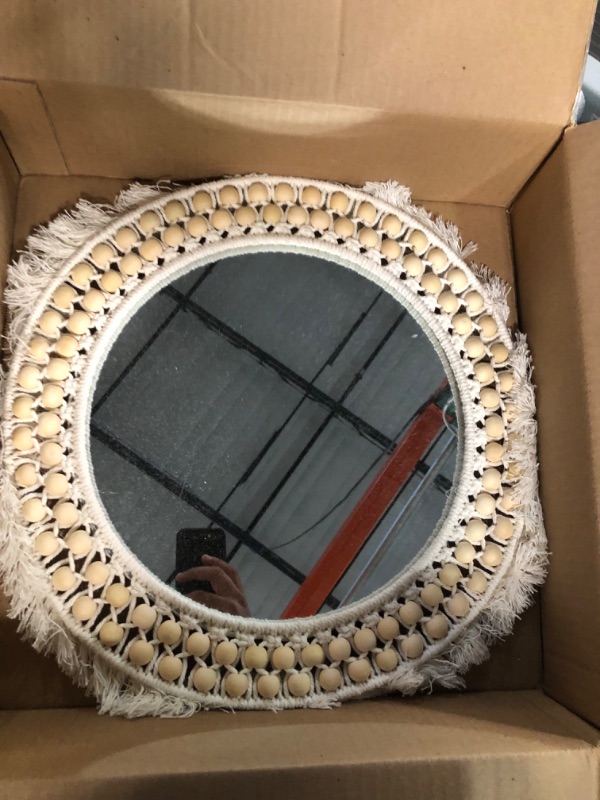 Photo 1 of ***SCRATCHED AND DIRTY - SEE PICTURES***
SWTHONY 18 Inch Round Hanging Boho Mirror