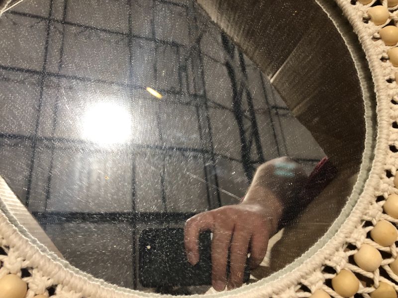 Photo 1 of ***SCRATCHED AND DIRTY - SEE PICTURES***
SWTHONY 18 Inch Round Hanging Boho Mirror