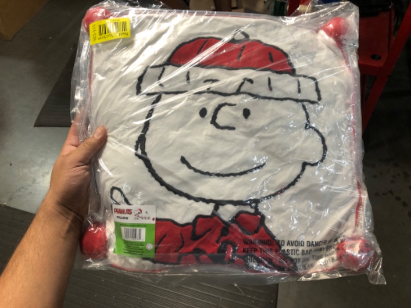 Photo 3 of Dan Dee Peanuts | 14" Officially Licensed & Collectible Decorative Pillow | Charlie Brown, White Charlie Brown Pillow