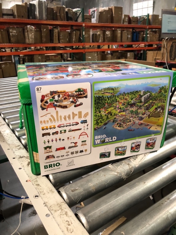 Photo 1 of Brio World 33052 Deluxe Railway Set | Wooden Toy Train Set for Kids Age 3 and Up, Green