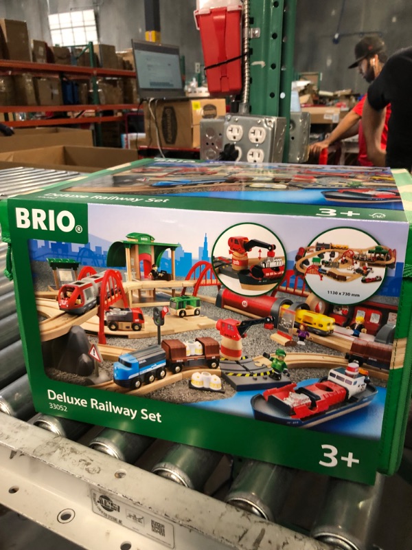 Photo 4 of Brio World 33052 Deluxe Railway Set | Wooden Toy Train Set for Kids Age 3 and Up, Green