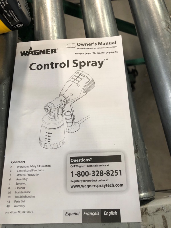 Photo 3 of Wagner Spraytech 0417005 HVLP Control Spray Stain Sprayer, Ideal for Staining