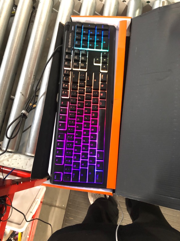 Photo 2 of SteelSeries Apex 3 RGB Gaming Keyboard – 10-Zone RGB Illumination – 