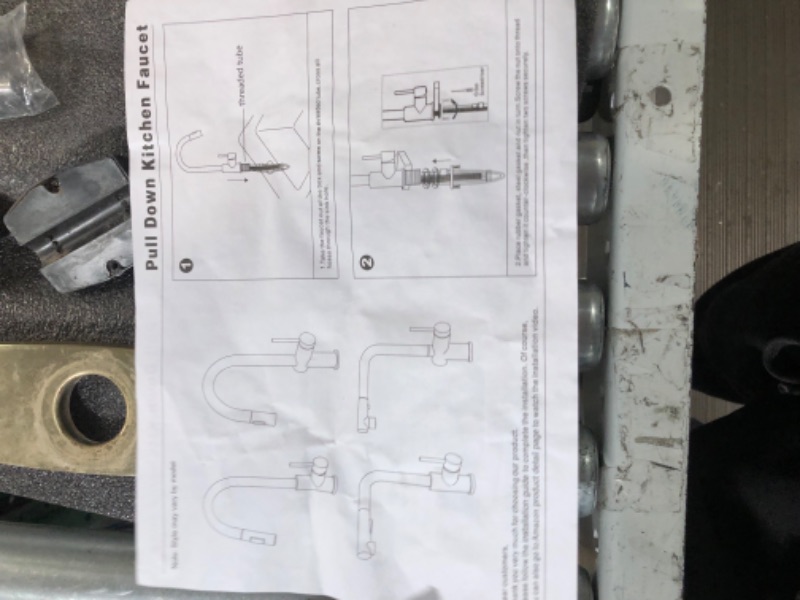 Photo 4 of * used item * incomplete * see images *
Tohlar Gold Kitchen Faucets with Pull-Down Sprayer, Modern Stainless Steel Single Handle 