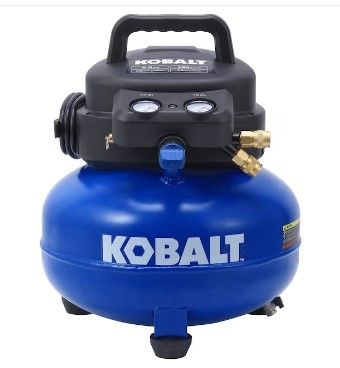 Photo 1 of Kobalt 6-Gallons Portable 150 Psi Pancake Air Compressor
