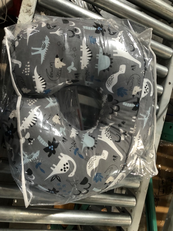 Photo 4 of Boppy Nursing Pillow and Positioner—Original | Gray Dinosaurs with White, Black and Blue |