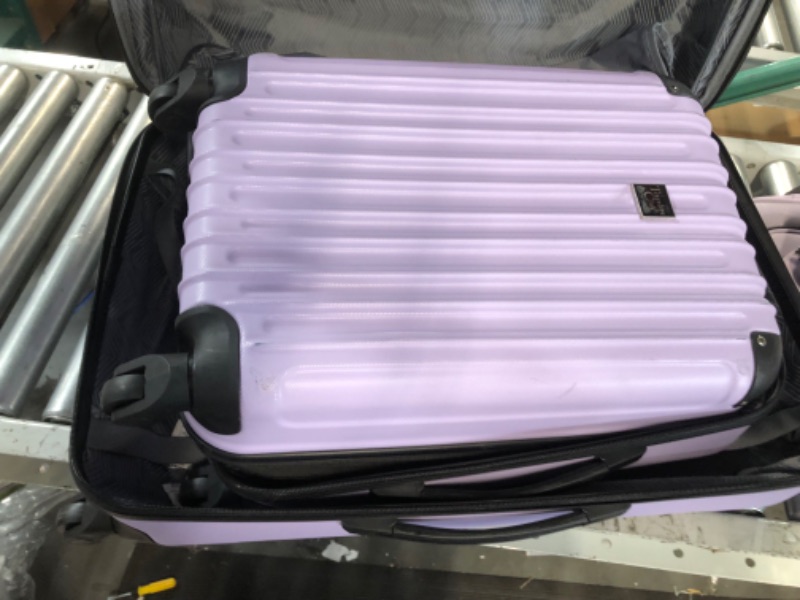 Photo 4 of Travelers Club Midtown Hardside Luggage Travel Set, Lilac, 4-Piece Set 4-Piece Set Lilac