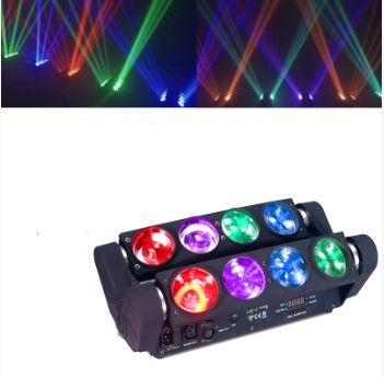 Photo 1 of ***PARTS ONLY, NON-FUNCTIONAL*** 8x15W Spider Moving Head Light LED RGBW 4in1 Portable Stage Light, Strobe Party Beam DJ Lighting DMX 512 & Sound Activated 1 pack