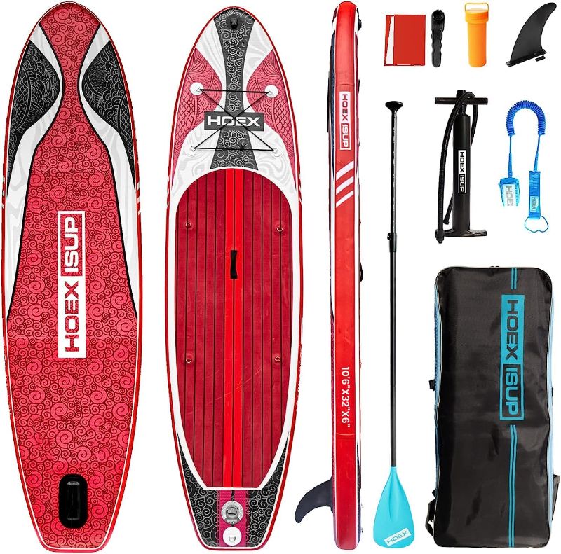 Photo 1 of **STOCK PHOTO IS A REFERNCE ONLY**  LEDGE LIFE Paddle Board Inflatable Stand Up Paddle Board 10'6'' Red