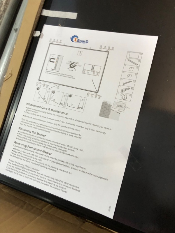 Photo 5 of XBoard Magnetic Chalkboard Blackboard 36 x 24, Chalk Board/Black Board with 2 Magnets, Black Aluminium