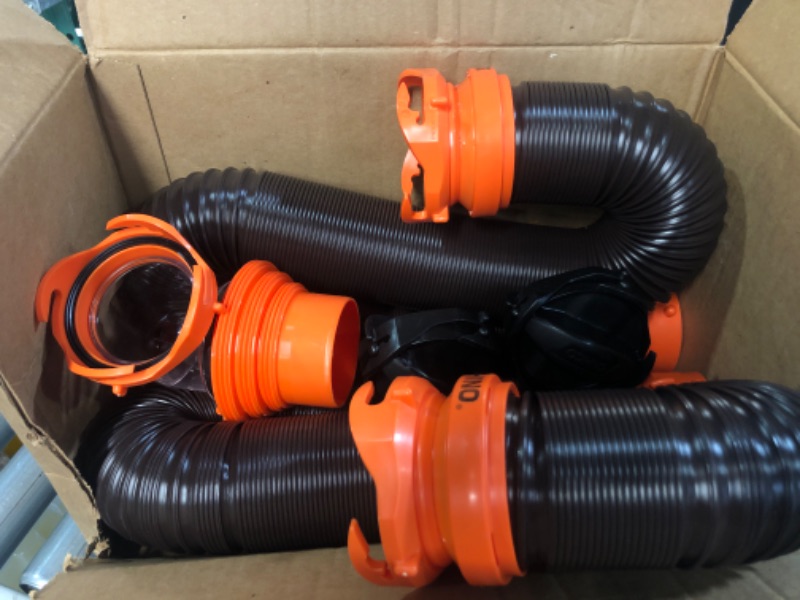 Photo 2 of *missing items*
Camco 20' (39742) RhinoFLEX 20-Foot RV Sewer Hose Kit, 9.6 x 17.8 x 11.3 inches