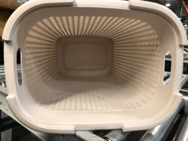 Photo 3 of [READ NOTES]
Mind Reader Basket Laundry Hamper 60 Liter, Ivory & HHAMP40-IVO=