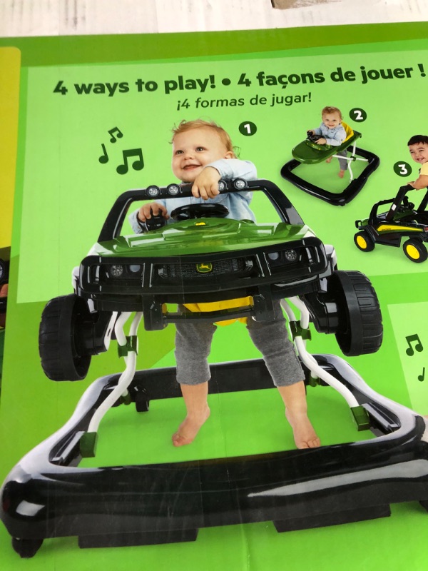 Photo 3 of Bright Starts John Deere Gator Ways to Play 4-in-1 Baby Activity Push Walker, Green, 