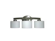 Photo 1 of (USED) Allen + Roth 3-light Merington Brushed Nickel Standard Bathroom Vanity Light
