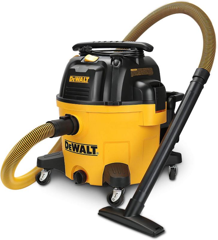 Photo 1 of ***MISSING WHEELS AND ACCESSORIES***
DEWALT 9 Gallon Wet/Dry VAC, Heavy-Duty Shop Vacuum with Attachments, 5 Peak HP