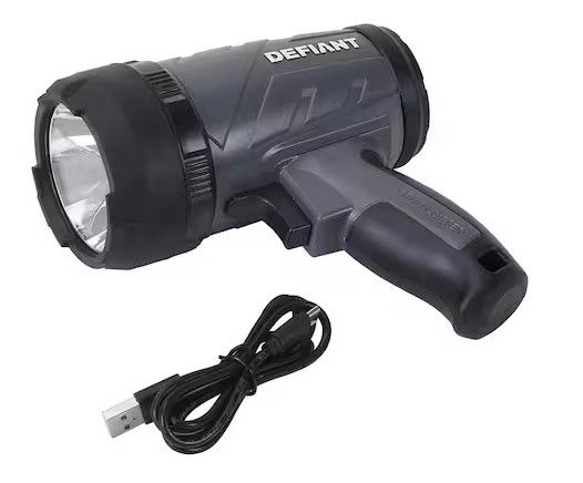 Photo 1 of Defiant 1000 Lumens LED Compact Rechargeable Spotlight with USB Cable