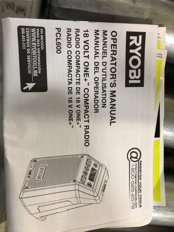 Photo 2 of RYOBI ONE+ 18V Cordless Compact Radio with Bluetooth (Tool Only)