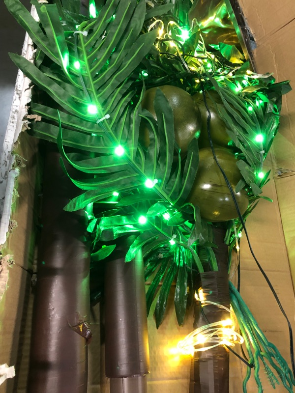 Photo 4 of Lighted Palm Trees, 8FT LED Artificial Palm Tree with 5 Coconuts, Light Up Tropical Palm Trees 