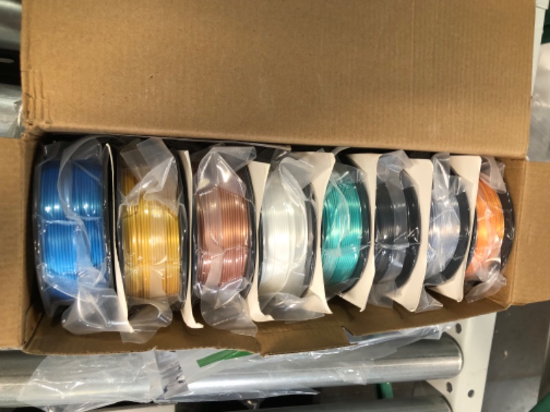 Photo 2 of SUNLU 3D Printer Filament Bundle PLA META Filament 1.75mm, Neatly Wound PLA Filament Meta 2kg, 8 Colors