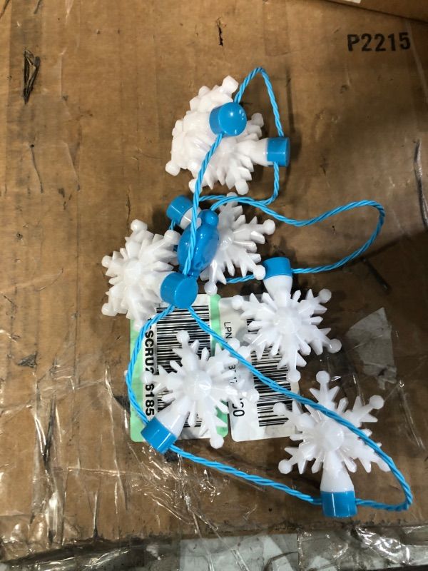 Photo 2 of FUTUREPLUSX Light Up Snowflake Necklace, Christmas Light Necklace LED String Lights Winter Frozen Snowflake Decorations