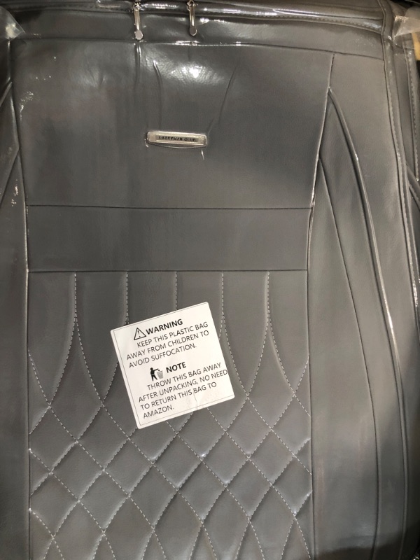 Photo 3 of LUCKYMAN CLUB Gray Car Seat Covers (Gray)