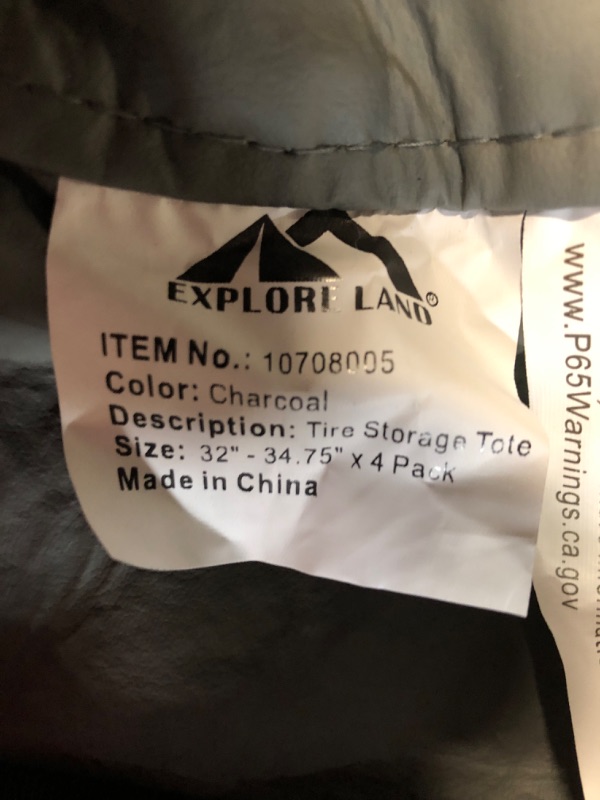 Photo 3 of Explore Land Tire Cover with Handle 32''-34.75'') Charcoal Tire Bag