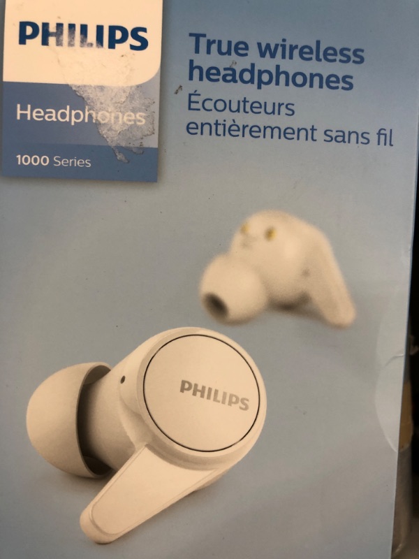 Photo 3 of PHILIPS T1207 True Wireless Headphones with Up to 18 Hours Playtime and IPX4 Water Resistance, White