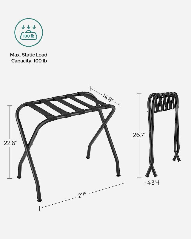 Photo 1 of *FOR PARTS* SONGMICS Luggage Rack, Luggage Racks - Black 