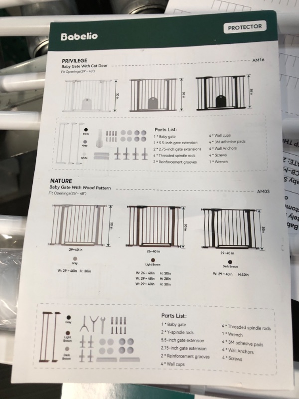 Photo 4 of Babelio Baby Gate for Doorways and Stairs, 26-40 inches