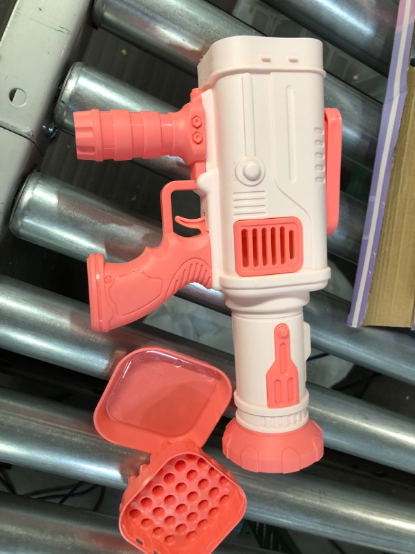 Photo 2 of 32-Hole Bubble Blower Rocket Launcher, Pink