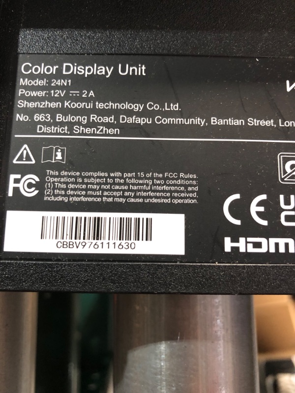 Photo 4 of KOORUI 24 Inch Computer Monitor -FHD 1080P Gaming Monitor 165Hz VA 1ms Build-in 