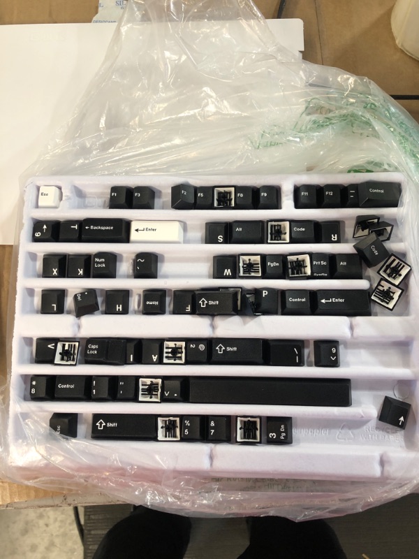 Photo 2 of DROP GMK White-On-Black Custom Mechanical Keyboard Keycap Set - 140-keys