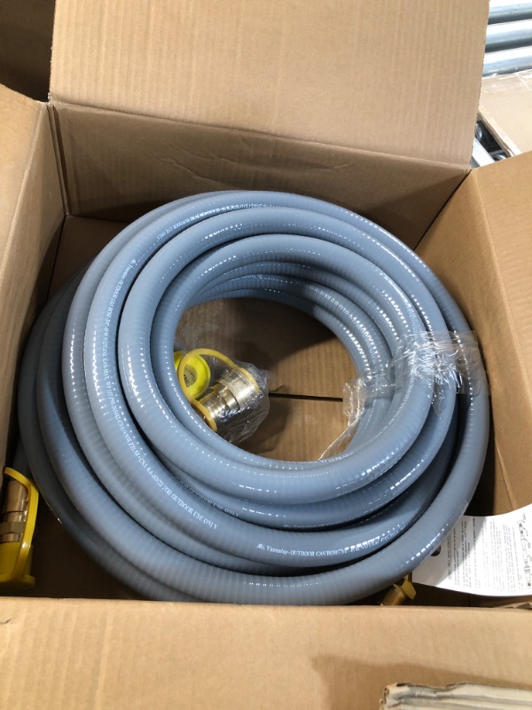 Photo 2 of Sunealy 50FT 3/4" ID Natural Gas Hose with Quick Connect Fittings 