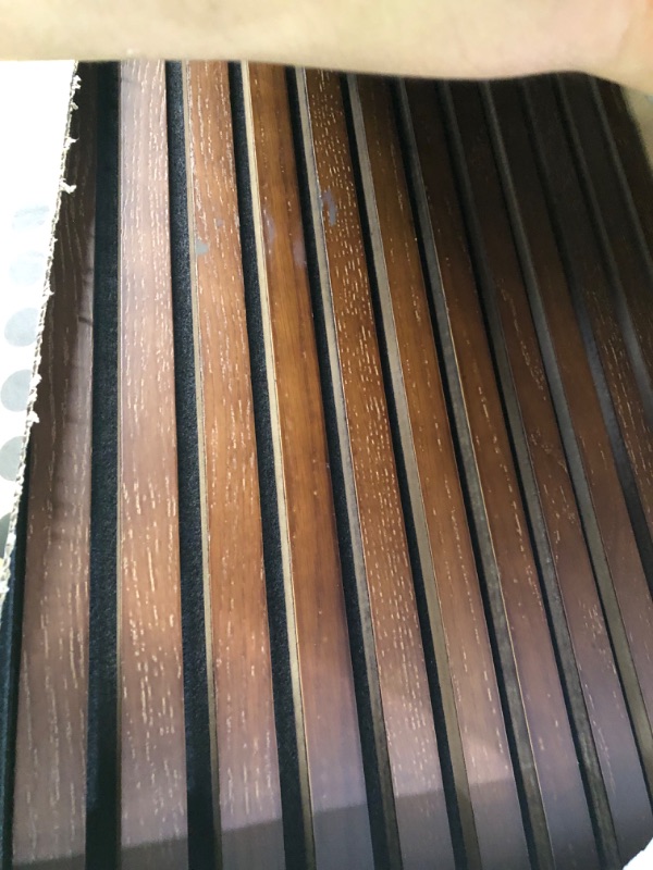 Photo 3 of Acoustic Slat Wood Soundproof Wall Panels with Foam 2PCS Walnut 43.3IN Height walnut 2