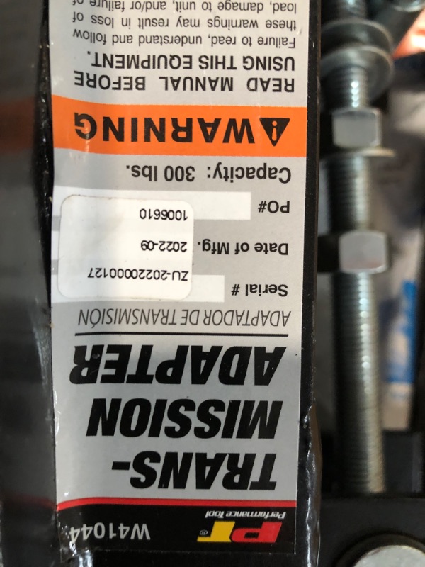 Photo 2 of Performance Tool W41044 Transmission Jack Adapter for Passenger Car and Light Duty Truck Transmissions, 1/2 Ton Other
