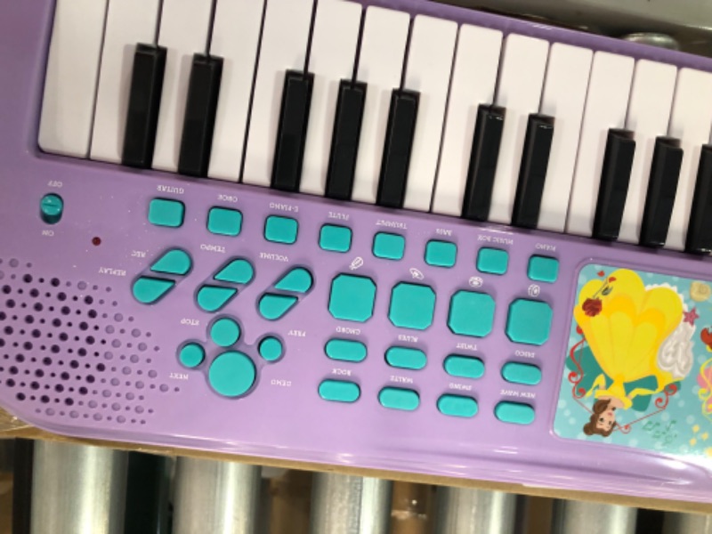 Photo 3 of First Act Disney Princess Electronic Keyboard, 22 Inch - 37 Keys – Make Real Music, Sized for Kids - Record, Playback, Volume Control - Musical Instruments for Toddlers and Kids